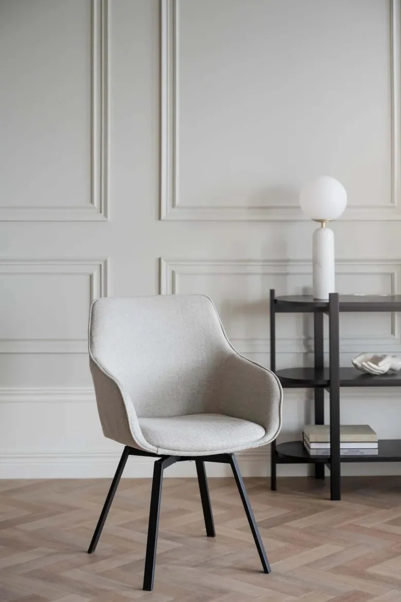 ALISON KARMSTOL BEIGE/SVART