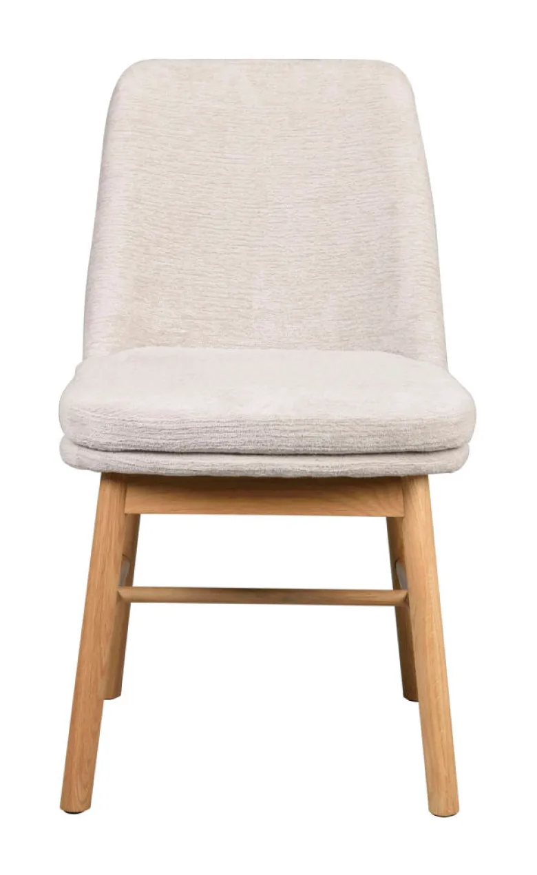 Amesbury stol ljusbeige tyg/ekben