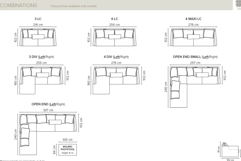 Bolero 4-sits Soffa