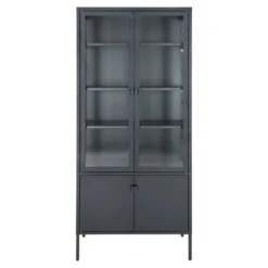 Brisbane Vitrinskåp 80 cm – Svart Metall