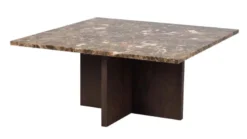 BROOKSVILLE SOFFBORD KVADRATISKT BRUN MARMOR