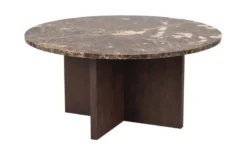 BROOKSVILLE SOFFBORD RUND BRUN MARMOR