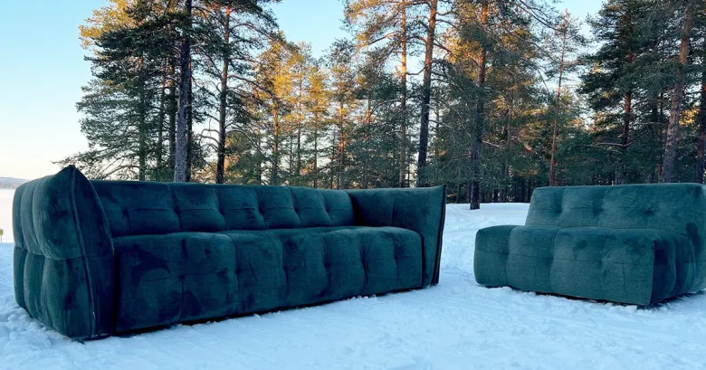 Bublee/Moby 3-sits Soffa Grön