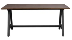 Carradale matbord 170 brun ek/A-ben svart metall