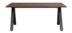 Carradale matbord 170 brun ek/V-ben svart metall