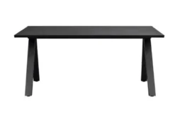 Carradale matbord 170 svart ek/V-ben svart met