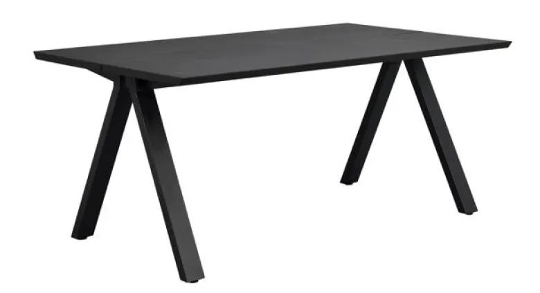 Carradale matbord 170 svart ek/V-ben svart met