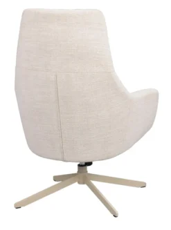 Conroe fåtölj ljusbeige tyg/beige metall snurr