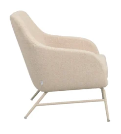 Eldwin fåtölj beige tyg/beige metall