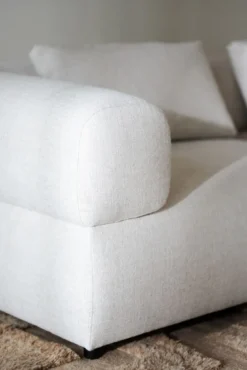 Falkner soffa 3-sits ljusbeige tyg Oscar #1 (k3)
