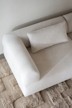 Falkner soffa 3-sits ljusbeige tyg Oscar #1 (k3)