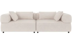 Falkner soffa 3-sits ljusbeige tyg Oscar #1 (k3)