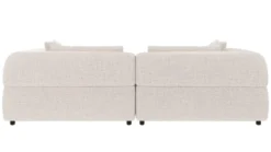 Falkner soffa 3-sits ljusbeige tyg Oscar #1 (k3)