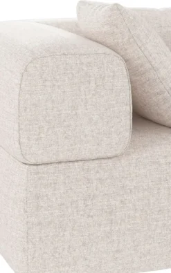 Falkner soffa 3-sits ljusbeige tyg Oscar #1 (k3)