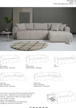 Fantasy Bäddsoffa Milos 99 Coal