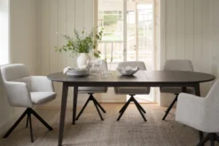 Filippa matbord ovalt 170/210 ek mörkbrun