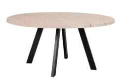 FRED RUNT MATBORD VITPIGMENTERAD/SVART 160