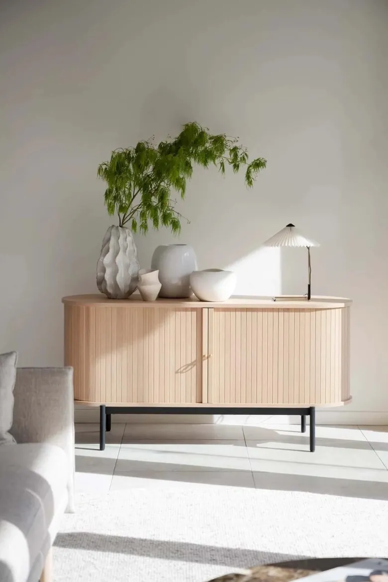HADDINGTON SIDEBOARD VITPIGMENTERAD/SVART