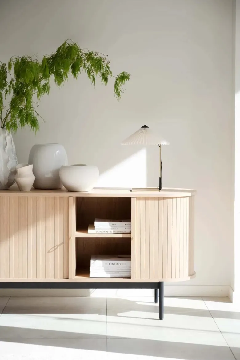 HADDINGTON SIDEBOARD VITPIGMENTERAD/SVART