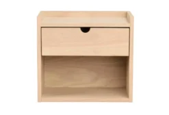Hillmond väggskåp/sängbord 1L 40 vitpigmenterad ek