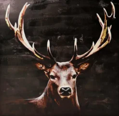 HJORTBILD TAVLA 100X100