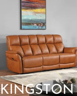 Kingston 3-sits Reclinersoffa med hög rygg