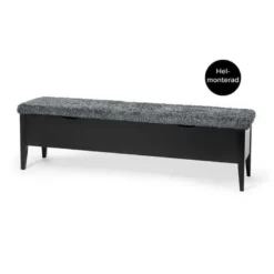 KLINTE BÄNK 160 SVART/FÅRPÄLS