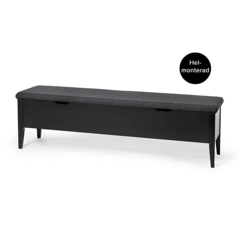 KLINTE BÄNK 160 SVART/ULLTYG