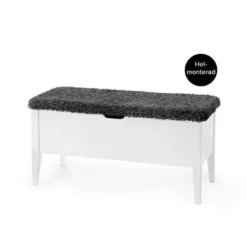 KLINTE BÄNK 90 VIT/FÅRPÄLS