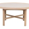 Marsden soffbord runt Ø90 beige keramik/vitpigmenterad ek