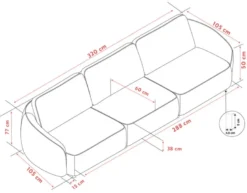 Norris 4-sits Soffa tyg K3