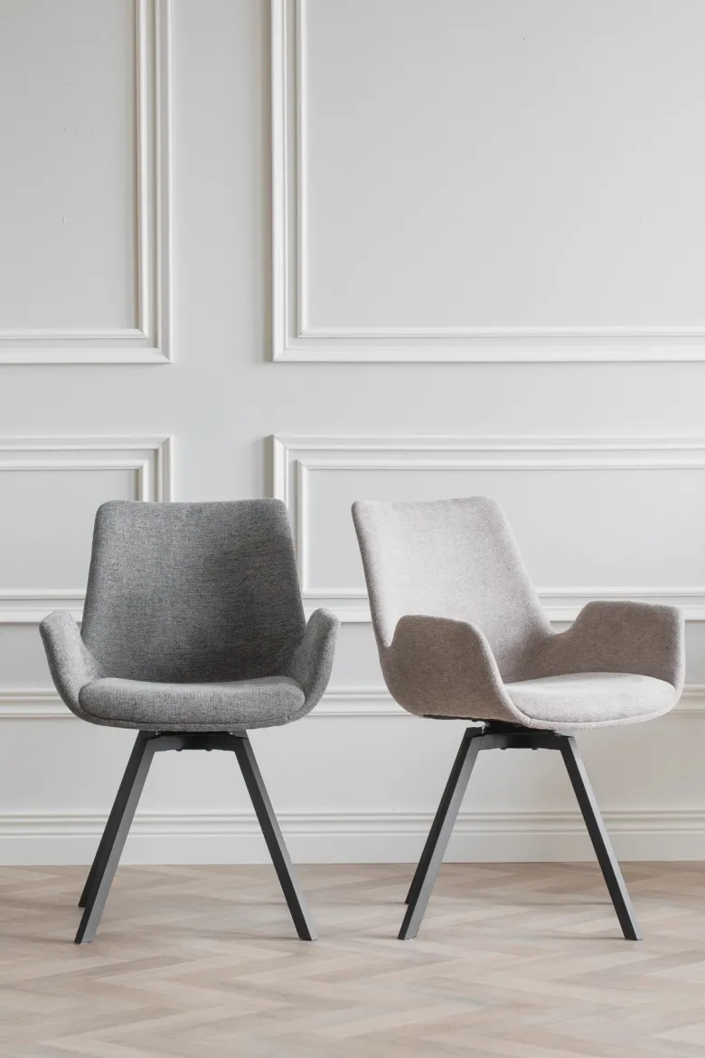 NORWELL KARMSTOL BEIGE/SVART