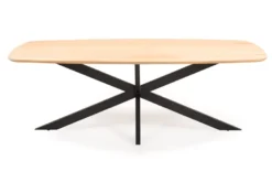 Oakland Ovalt Matbord Borstad Ek X-Ben Metall