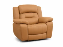 Roma reclinersoffa - Brun & Svart skinn