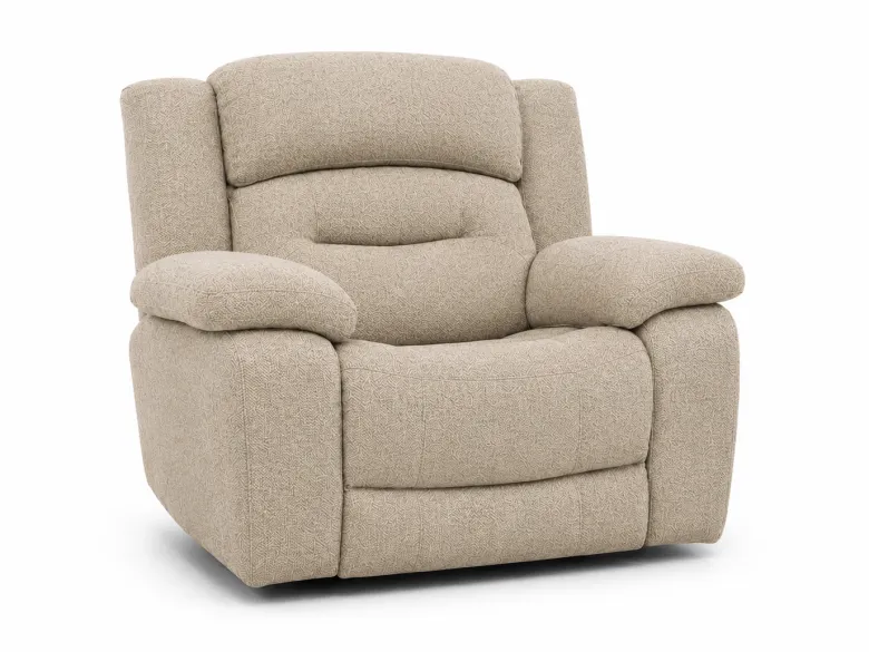 Roma reclinersoffa - Tyg Mörkgrå & Beige