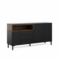 Roomers Sideboard Svart/Valnöt