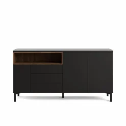 Roomers Sideboard Svart/Valnöt