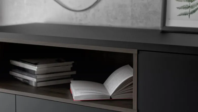 Roomers Sideboard Svart/Valnöt