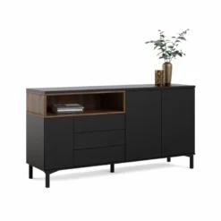 Roomers Sideboard Svart/Valnöt
