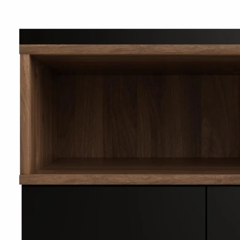 Roomers Sideboard Svart/Valnöt