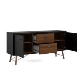 RY SIDEBOARD SVART/VALNÖT 86006