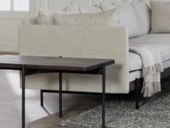 SHELTON SOFFBORD BRUN/SVART 95cm