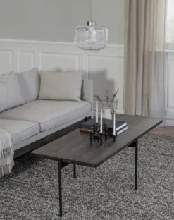 SHELTON SOFFBORD BRUN/SVART 145cm