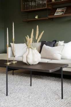 SHELTON SOFFBORD BRUN/SVART 145cm