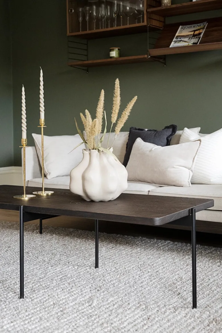 SHELTON SOFFBORD BRUN/SVART 145cm