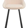 Sierra barstol beige bouclétyg/svarta metallben
