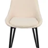 Sierra stol beige bouclétyg/svarta metall ben