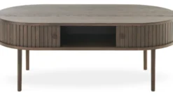 SLIDE Soffbord Oval 120×60 cm Brunlackad