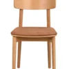 Wolcott stol ek/brunt läder-textil