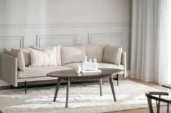 Yumi soffbord ovalt 130x65 brun ek